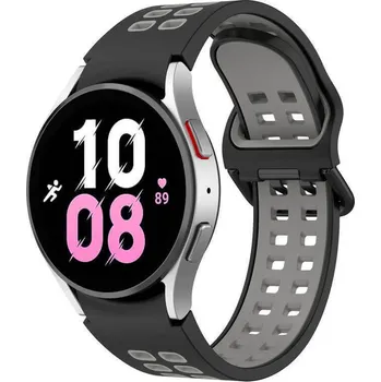 Příslušenství k chytrým hodinkám Sportovní silikonový řemínek pro chytré hodinky Samsung Galaxy Watch 5 44 mm - šedý
