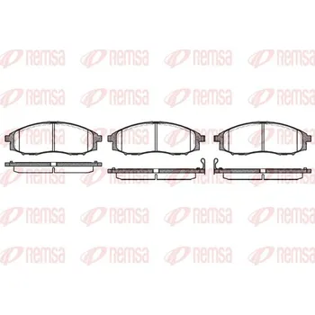 Brzdová destička Sada brzdových destiček, kotoučová brzda REMSA 0748.02