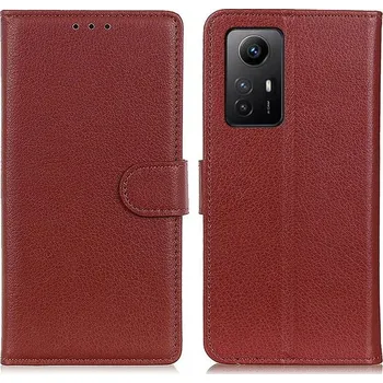 Pouzdro na mobilní telefon Litchie knížkové pouzdro na Xiaomi Redmi Note 12S - hnědé