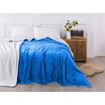 XPOSE® Mikroplyšová deka Exclusive s beránkem - modrá 140x200 cm, Mikroplyš s beránkem + Prodloužená možnost vrácení zboží do 50 dnů