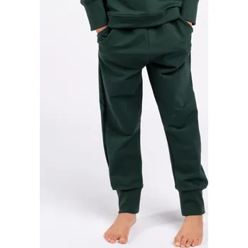 Moniel Dětské rostoucí tepláky Basic Dark Green Velikost: 92/98 cm