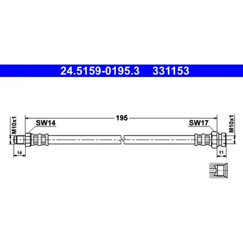 Brzdová hadice Brzdová hadice ATE 24.5159-0195.3