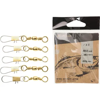 CAPERLAN Obratlík s karabinkou na mořský rybolov Rolling Snap Inox 1/0