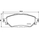 Sada brzdových destiček, kotoučová brzda HELLA 8DB 355 037-801