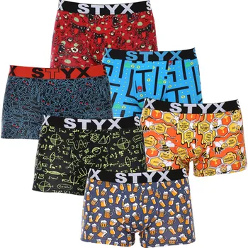 6PACK pánské boxerky Styx art sportovní guma vícebarevné (6G12697124) XL Možnost vrácení zboží ZDARMA do 120 dnů!