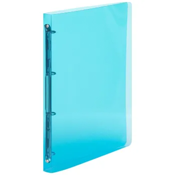 Desky A4 kroužkové průsvitné - 4 - kroužek / modrá