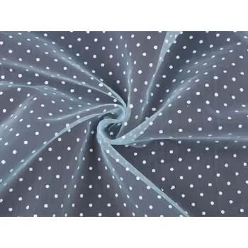 Organza s puntíky, barva 4 (6) modrá světlá