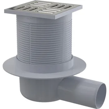 Odvodňovací žlab Podlahová vpusť form & style Redonda 105 x 105/50 mm vodorovný objemový průtok odtoku 37 l/min mřížka nerezová ocel