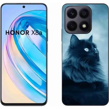 Pouzdro na mobilní telefon Gelový obal mmCase na mobil Honor X8a - černá kočka 1