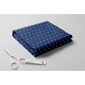 Fleece antipiling, Křížky Barva: Jeans modrá