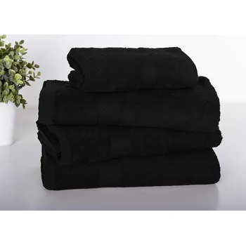 XPOSE® Froté osuška VERONA - černá 70x140 cm, Froté + Prodloužená možnost vrácení zboží do 50 dnů