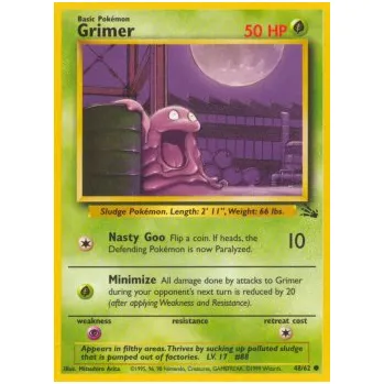 Karetní hra Pokémon FO 48/62 Grimer - Fossil Stav: Excellent