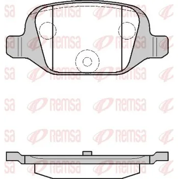 Brzdová destička Sada brzdových destiček, kotoučová brzda REMSA 0727.00