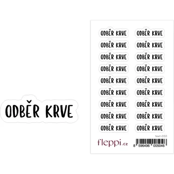samolepka Fleppi Samolepky Odběr krve