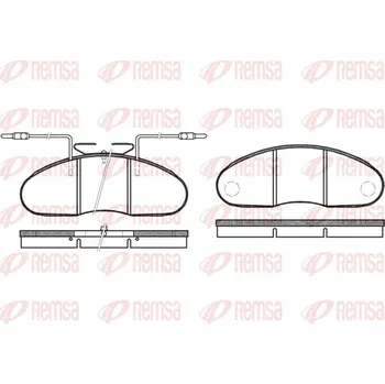 Brzdová destička Sada brzdových destiček, kotoučová brzda REMSA 0048.12