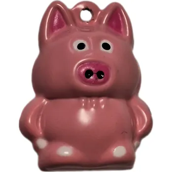 Vánoční dekorace Rolnička kovová 28 - prasátko