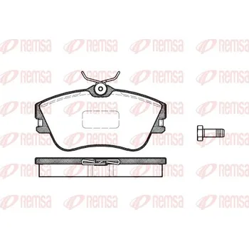 Brzdová destička Sada brzdových destiček, kotoučová brzda REMSA 0480.00