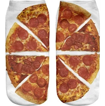 Dámské ponožky Vtipné a veselé ponožky s motivem jídla - pár, 35-41 - Modrý,35-41