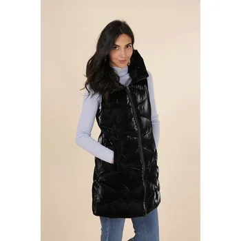 Dámské pončo Vesta s kapucí Laura Jo Paris 21049 barva: černá, velikost: M