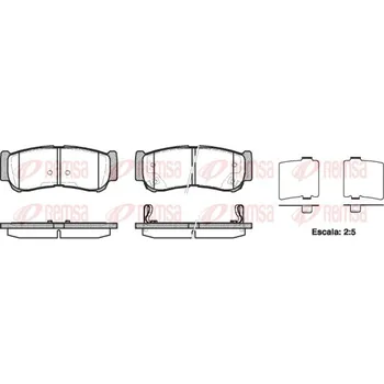 Brzdová destička Sada brzdových destiček, kotoučová brzda REMSA 1239.02