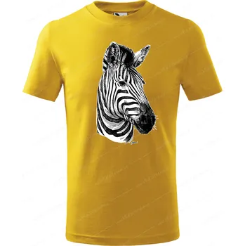 Tričko - Zebra Barva: Žlutá, Velikost: 158 cm/12 let, Střih: Dámské