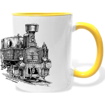 Hrnek - Parní lokomotiva 310.072 Kafemlejnek Barva: Žlutá