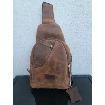 Městský batoh Kožený batoh malý, hnědý