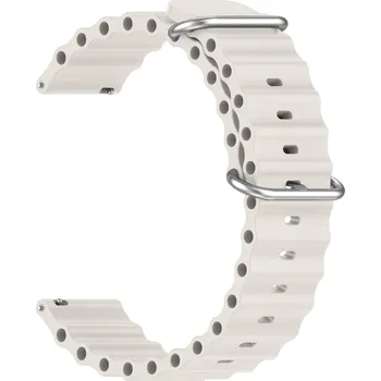 Chytré hodinky Vroubkovaný řemínek s přezkou 22mm Barevná varianta: Slonová Kost