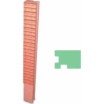 Příslušenství pro plot Betonový sloupek na plot: rohový reliéf CIHLA RELIÉFNÍ PLT 16/24/230 SRO CR cer