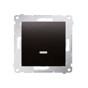 vypínač SIMON 54 DW1L.01/48 Spínač jednopólový, s orientačním LED podsvětlením, řazení 1So, (strojek s kryte