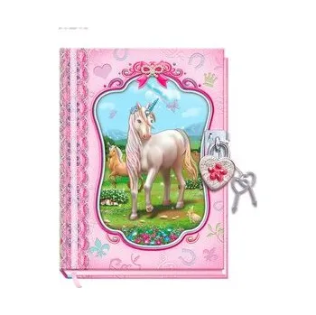 Zápisník Deník se zámkem - Jednorožec