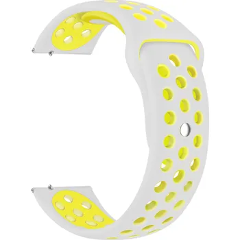 Chytré hodinky Perforovaný řemínek 20mm Barevná varianta: Šedo-Žlutý