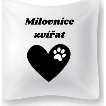 Dekorativní polštářek Polštářek - Milovnice zvířat