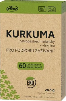 Přírodní produkt Vitar Kurkuma + ostropestřec mariánský Eko 60 cps.