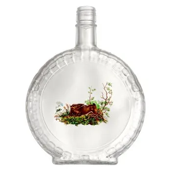 Láhev Slivovice Bricol - 0.70 bezbarevná + obtisk zajíc