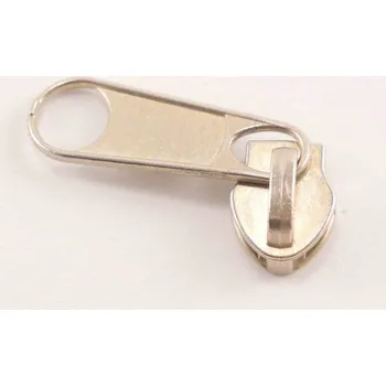 Zip Jezdec do plastového spirálového zipu - stříbrná - velikost 8