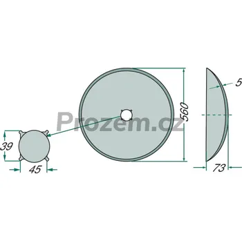 Brusný kotouč Disk hladký pro Great Plains / Simba, 560/5 mm, P00272