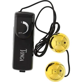 Dvojité vibrační kuličky ORGASM VIBRATING BALL - GOLD (Tyto láskyplné kuličky vás mohou stimulovat a masírovat pomocí vibrací. Současně trénují svaly pochvy a pánevního dna, což znamená, že tato oblast bude silnější a citlivější během sexu. Kuličky také m