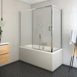 Roth LLV2 Vanová zástěna 140x150 cm, posuvné dveře, Brillant / Transparent, 572-1400000-00-02