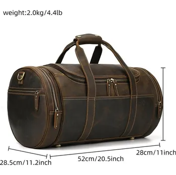 Cestovní taška Masivní cestovní taška z pravé kůže Barva (Varianta): Design3 (52cm)