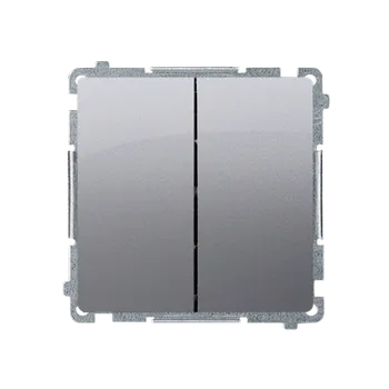 vypínač SIMON Basic BMW6/2.01/21 Přepínač dvojitý střídavý, řazení 6+6, (strojek s krytem) 10AX, 250V~, šrou