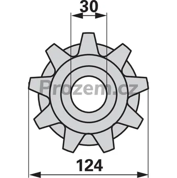Auto-moto Řetězové kolo pro Massey Ferguson, 9 zubů, 124/30 mm, D28580202