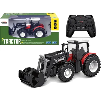 RC model ostatní Korody Traktor na dálkové ovládání Farm Machine se lžící 1:24 červený/černý