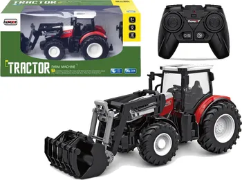 RC model ostatní Korody Traktor na dálkové ovládání Farm Machine se lžící 1:24 červený/černý