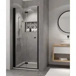 ROSS MISTRAL black 90 - zalamovací sprchové dveře do niky 86-91 cm možno instalovat na pravou i levou stranu