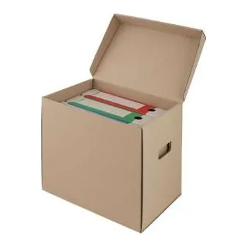 Archivační box Skupinová krabice na pořadače Emba - 35 x 30 x 24 cm, hnědá