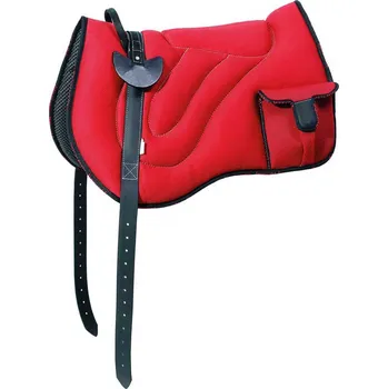 Jezdecké sedlo Pad jezdecký Bareback Umbria Equitazione s kapsou, COB/FULL, red