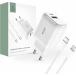 Tech-Protect Tech-Protect C20W 2-port síťové nabíječky PD20W/QC3.0 + Lightning Cable White