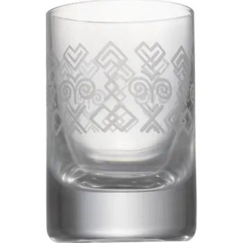 Sklenice Sklenička Grass - 0.04 bezbarevná + obtisk lidový vzor