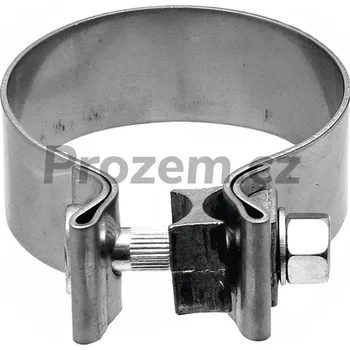 hadicová spona Stahovací spona, pro trubku výfuku, šířka 31,8 mm, chromovaná pro John Deere, AL177823, AL80714, Ø 70 mm